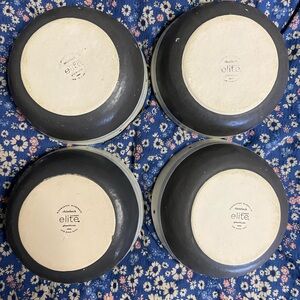 RHINEBECK 4PC. Gray-Blue-Cream Stripe GIBSON ELITE Dinner Bowl *Replacement